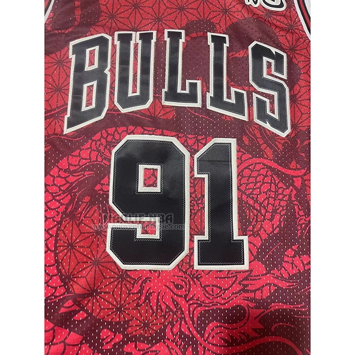 Maglia
 Dennis Rodman NO 91 Chicago Bulls Throwback Asian Heritage 1997-98 Rosso
